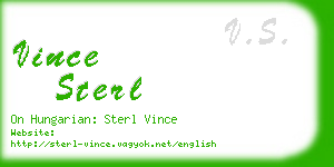 vince sterl business card